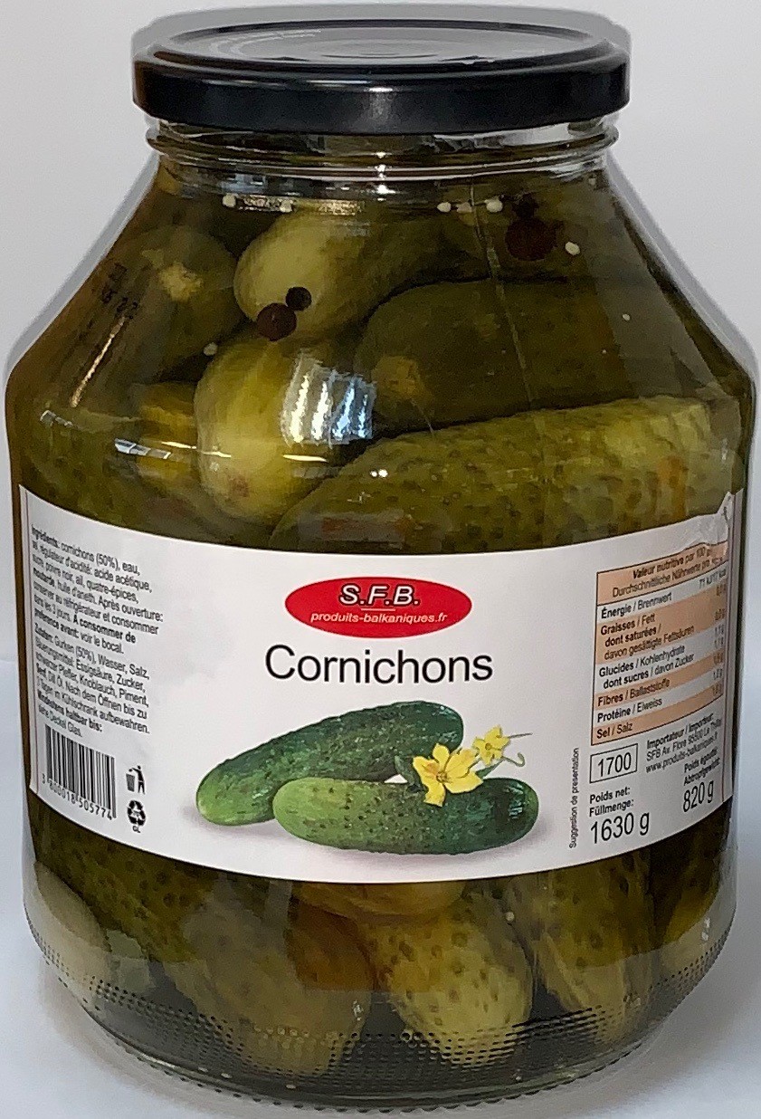 Cornichons 1.7L aux vinaigre SFB